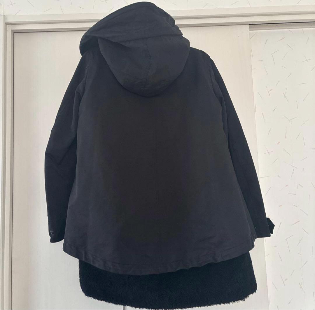 THE RERACS ライナー付きモッズコート ファーベスト ブラック 3WAY