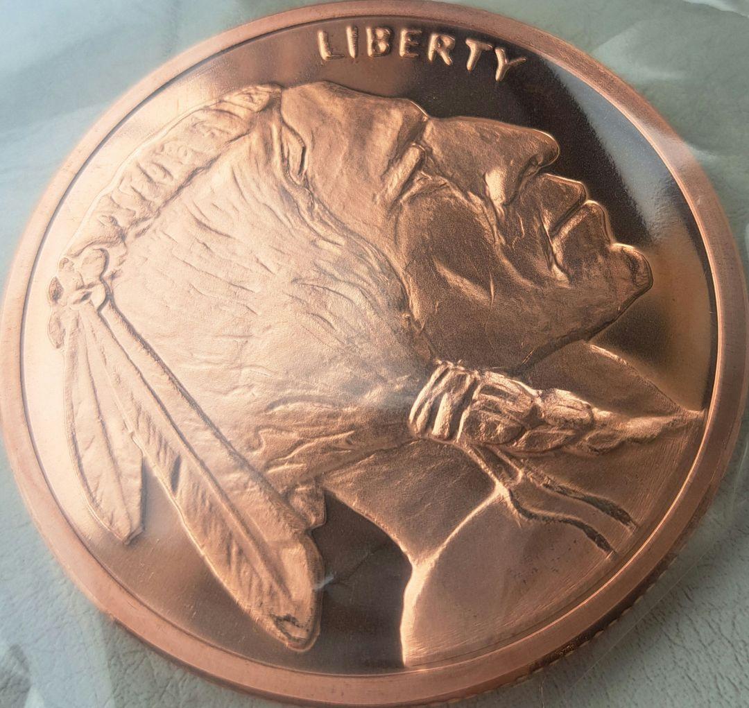 「バッファロ」純銅5オンスメダル