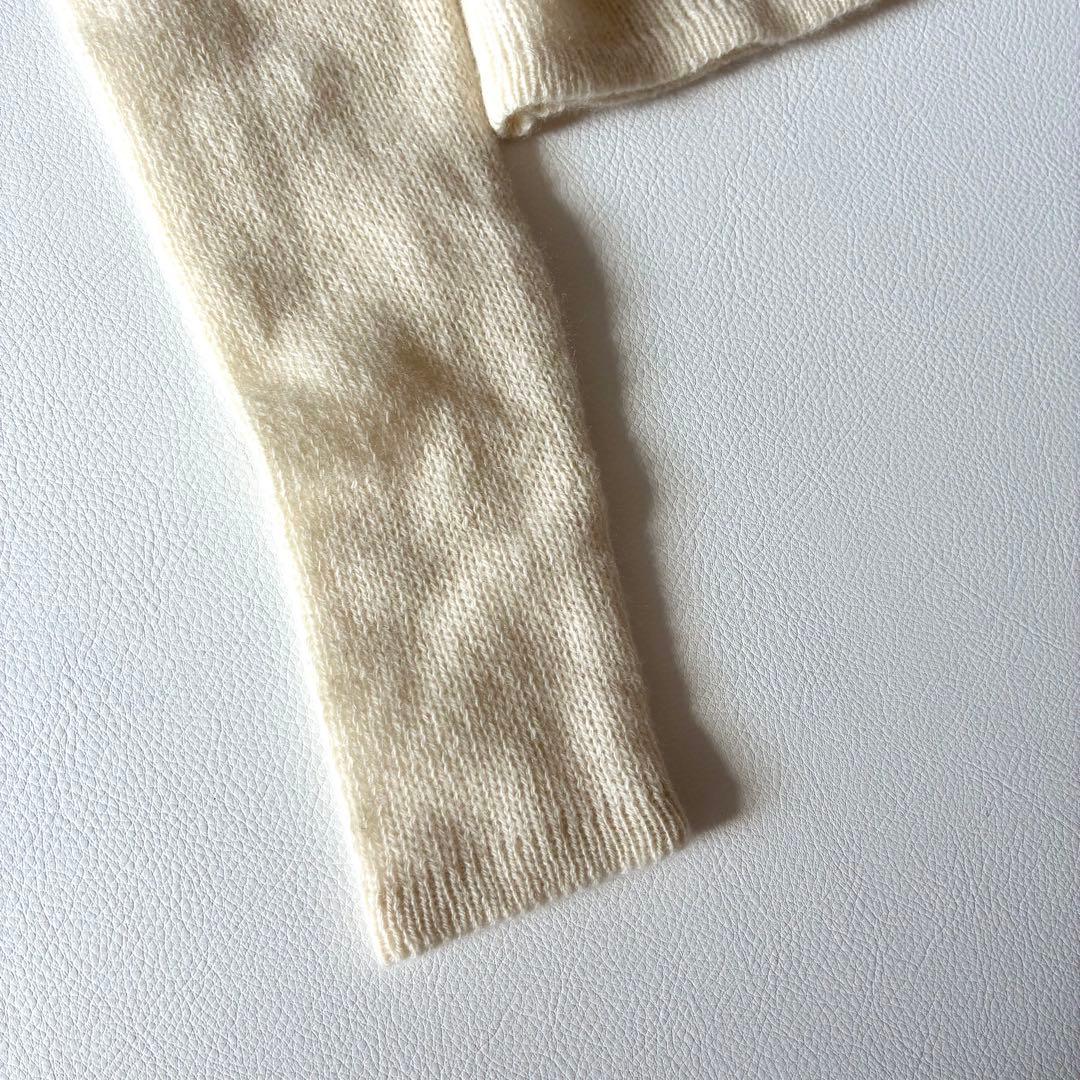 未使用タグ付✨Ron Herman　長袖カーディガン　ピュアカシミヤ100%　白