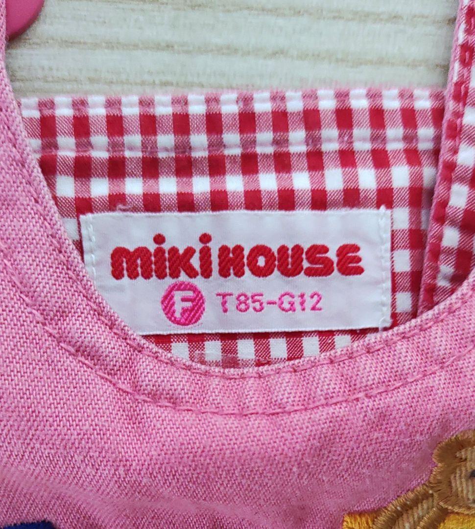 レトロ　ミキハウス　85cm　ダルマオール　オーバーオール　サロペット　ピンク