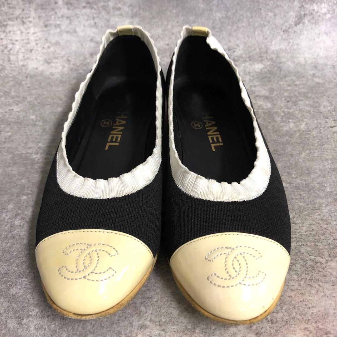■ CHANEL シャネル パンプス バレエシューズ G34350 ココマーク