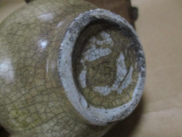 李朝　堅手の徳利　古箱付き　S15-3