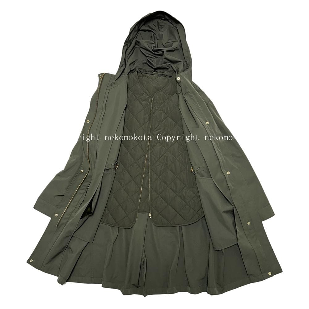 美品 23区 ライナー付き マルチウェイアウター 38 カーキ モッズコート
