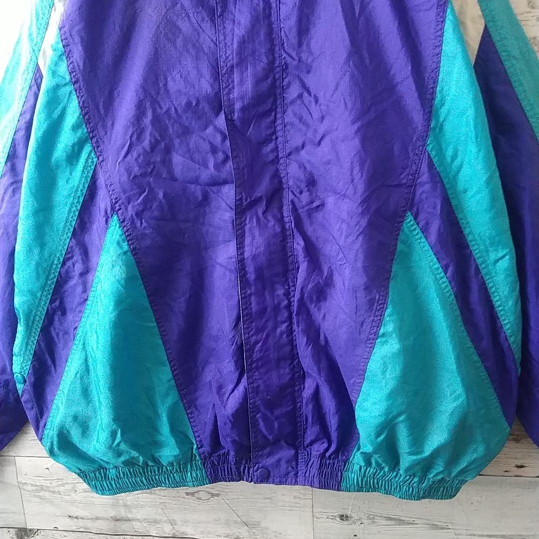 希少☆90s ナイキ 刺繍ロゴ ナイロンジャケット L～XL マルチカラー