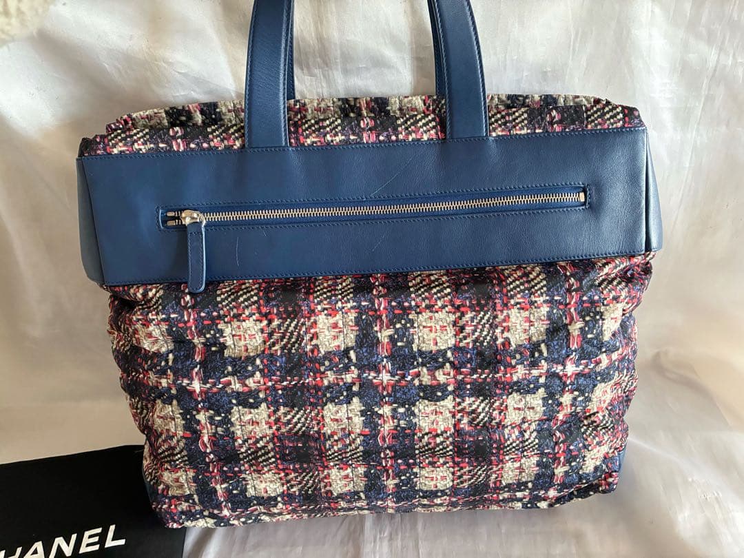yoshi 様♡CHANEL ツイード　ナイロン　トートバッグ