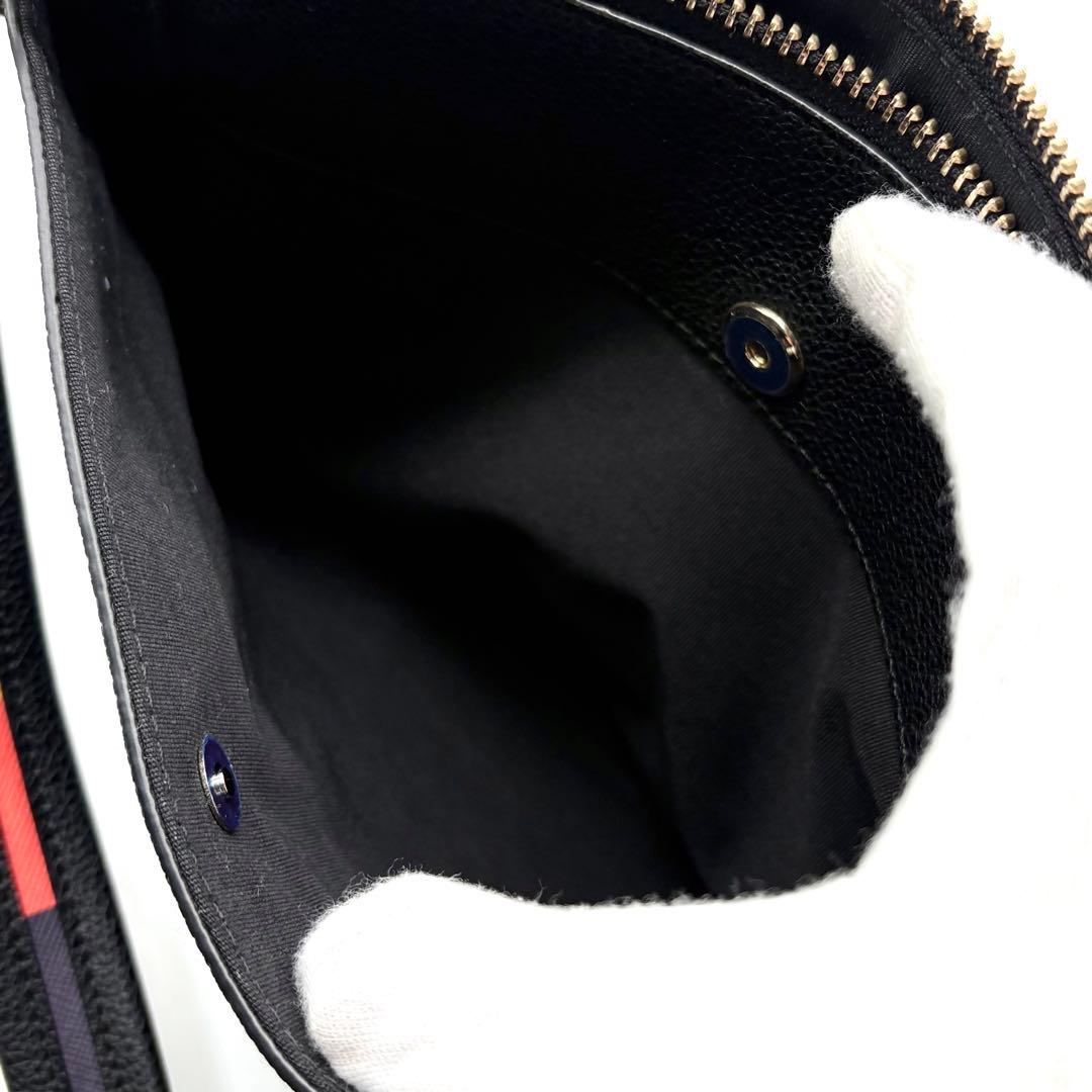 【未使用級】ポールスミス インレイドスト 2way ショルダーバッグ レザー 黒