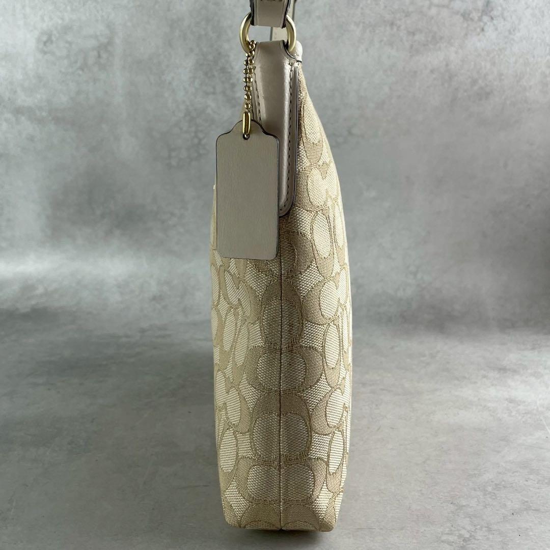 未使用級✨コーチ ショルダーバッグ キャンバス×レザー シグネチャー 斜め掛け