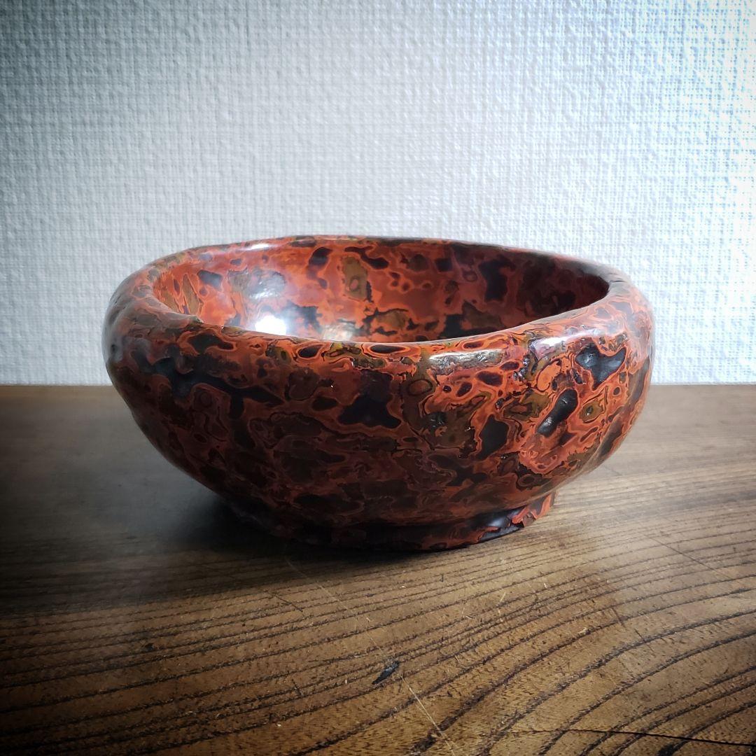 会津塗り　天然木　乾漆鉢　漆器　菓子鉢　小物入れ　会津漆師道具　訳あり　割れ