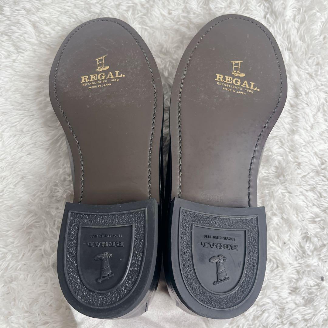 極美品 リーガル ローファー 革靴 本革 レザー ブラック REGAL 黒