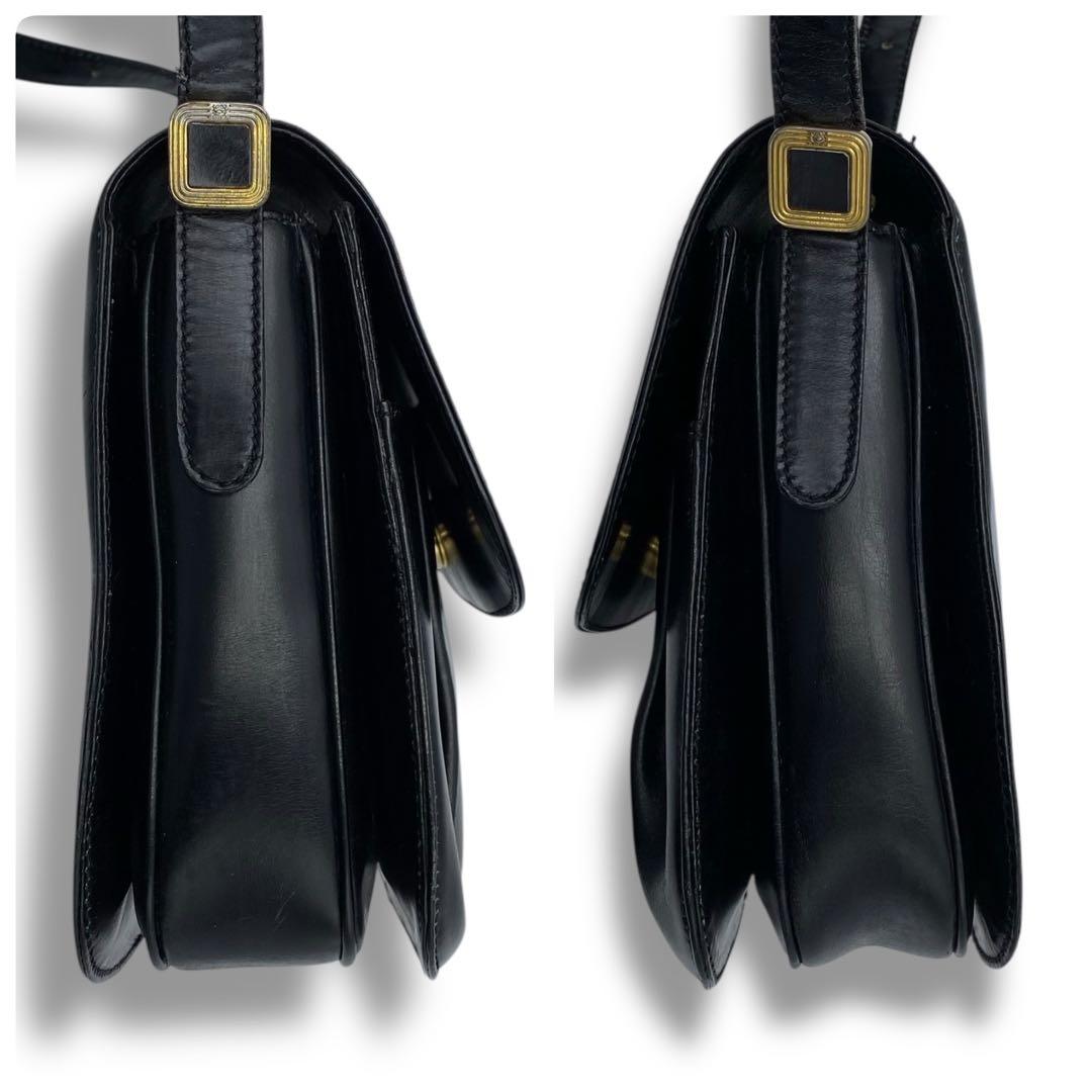 良品 LOEWE ロエベ アナグラム レザー ショルダーバッグ Vintage