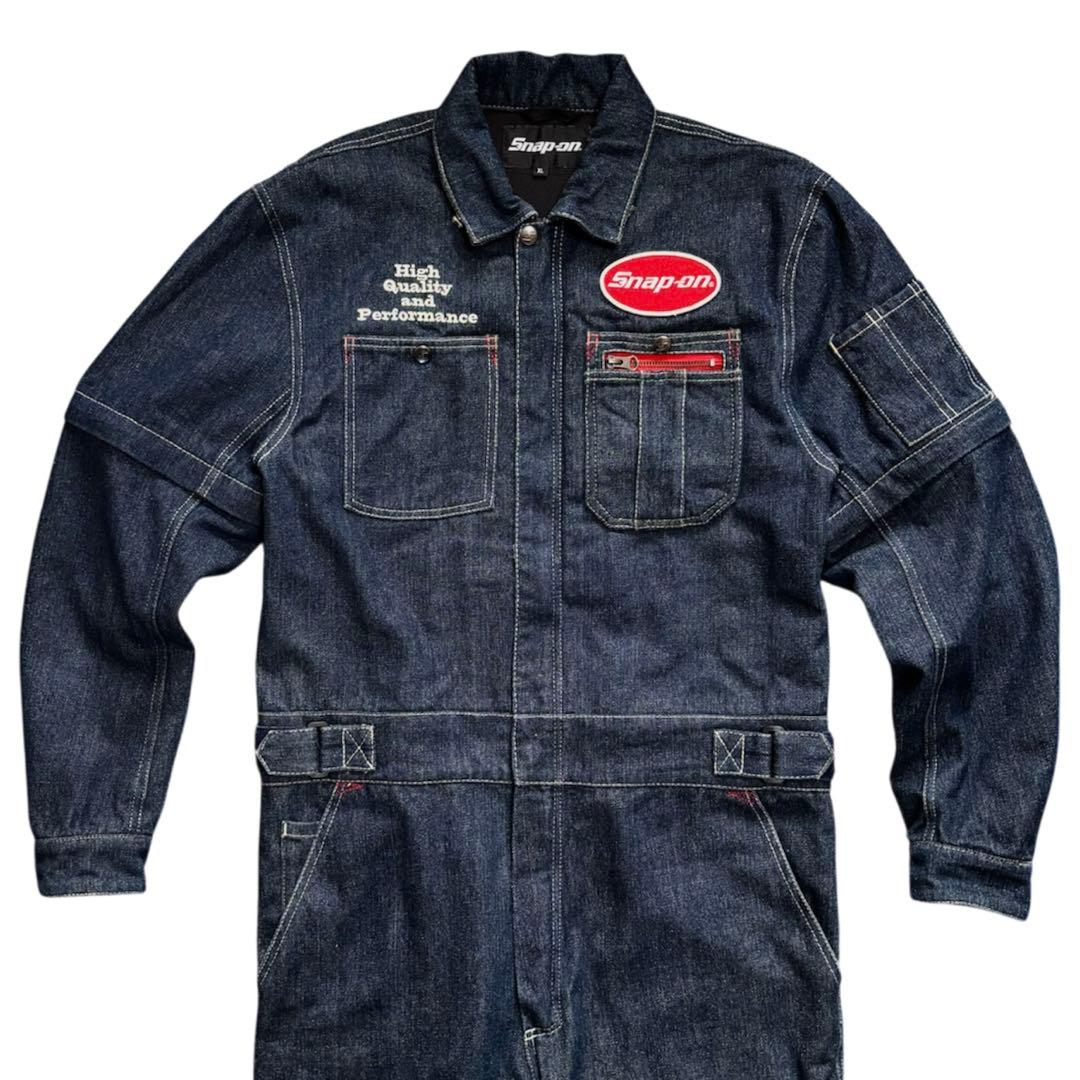 Snap-on 2WAYデニムジャンプスーツ/ツナギ/オールインワン