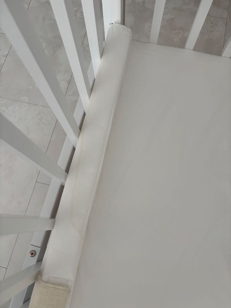 【よしみさま専用】そいねーる3 ホワイト木製ベビーベッド、マットレス付き