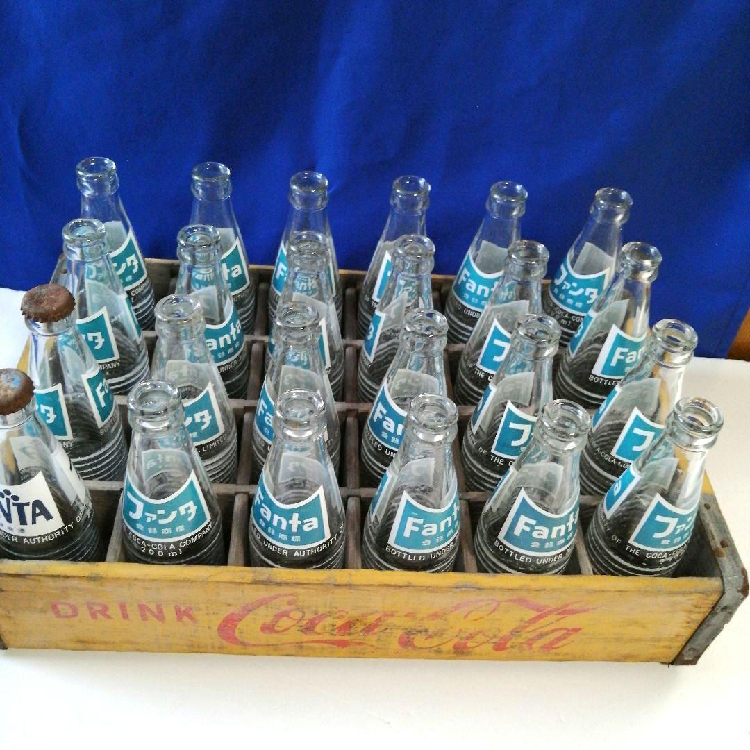 ✦1971年製　ファンタビン✦ビンテージ　コカコーラ　木箱《昭和レトロ感満載≫