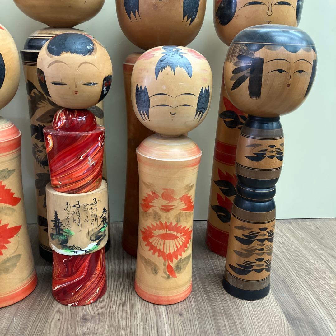 D-2 昭和レトロ 伝統工芸 伝統こけし 12体セット まとめ売り 郷土玩具