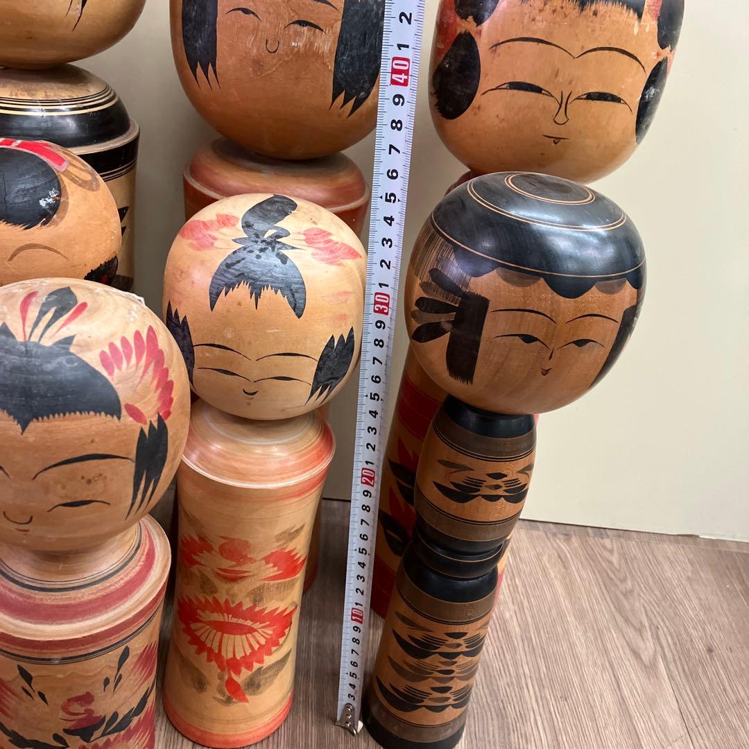 D-2 昭和レトロ 伝統工芸 伝統こけし 12体セット まとめ売り 郷土玩具
