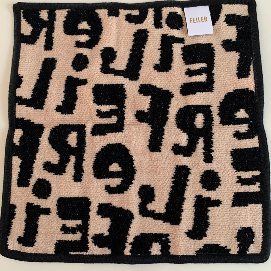 ★新品★フェイラー ギグル ハンカチ ベージュ＆ブラック2枚セット