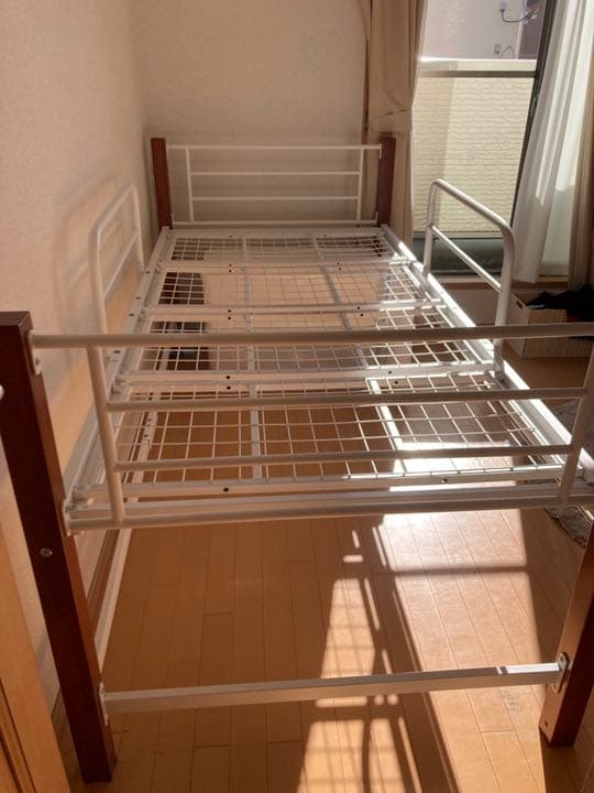 シングルベッド　収納　ロフトベッド　ホワイト