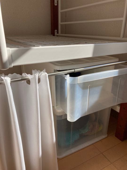 シングルベッド　収納　ロフトベッド　ホワイト