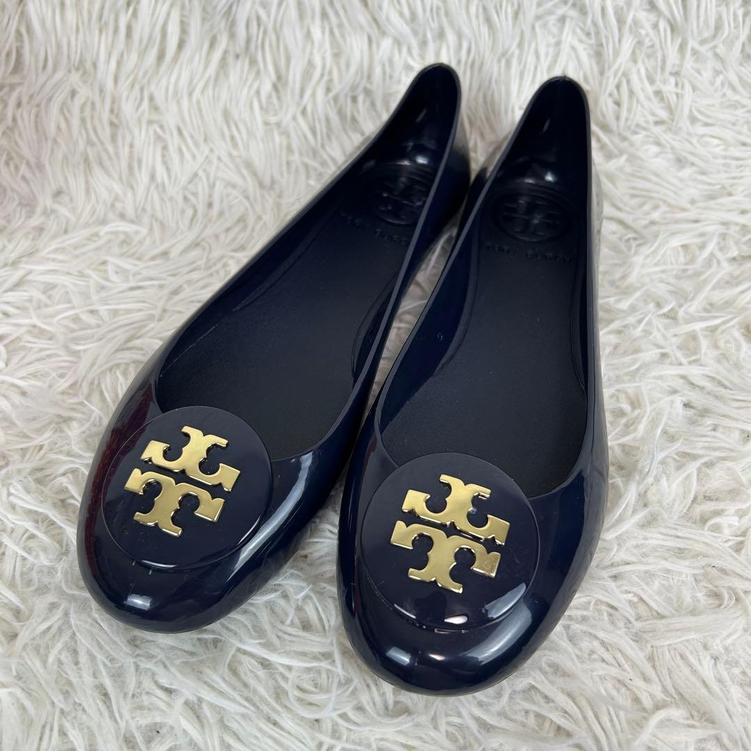 ✨極美品✨トリーバーチ フラットシューズ レインシューズ ネイビー ラバー 8