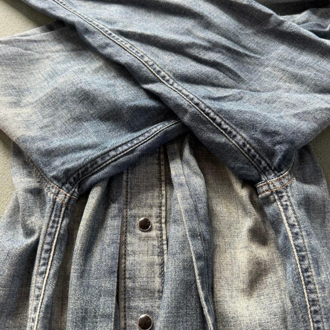 SAINT LAURENT PARIS デニム ボウタイ シャツ S 正規品