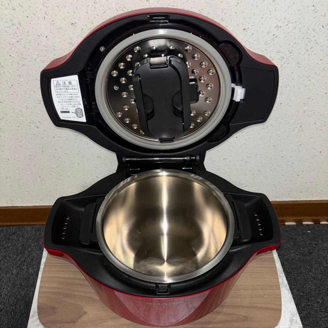 【2019年製】SHARP　HEALSIOホットクック　 KN-HW16E-R