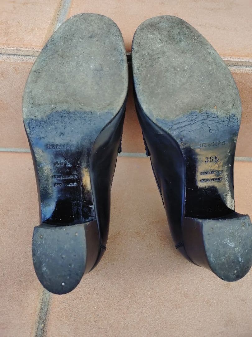 エルメス ブラック ローファー 35.5