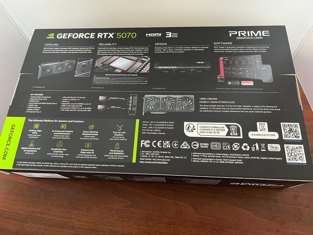 グラフィックボード・グラボ・ビデオカード ASUS GEFORCE RTX 5070 12GB OC