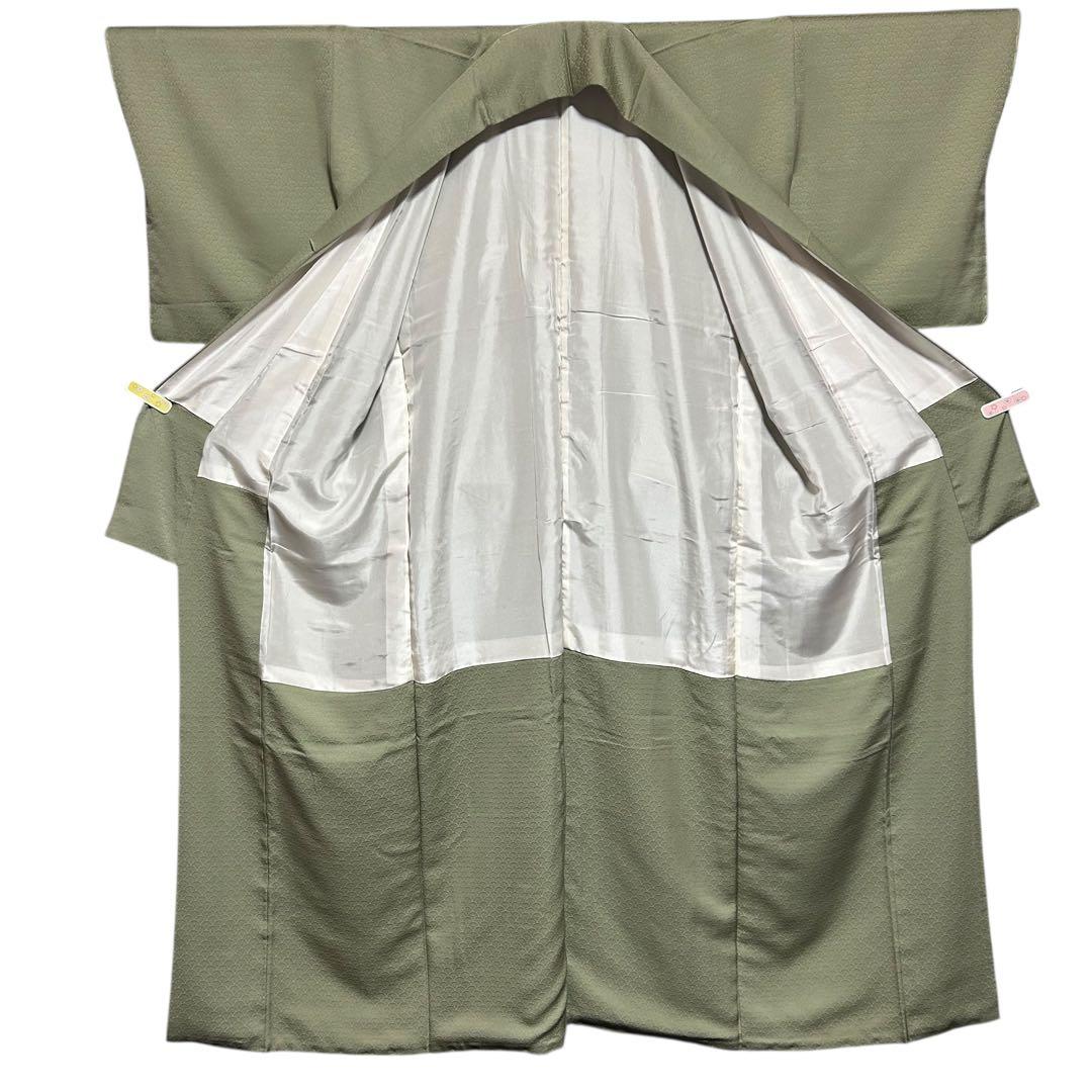 未使用　新品　美品　袷　正絹　紋付き　地紋　江戸小紋　訪問着　フルセット