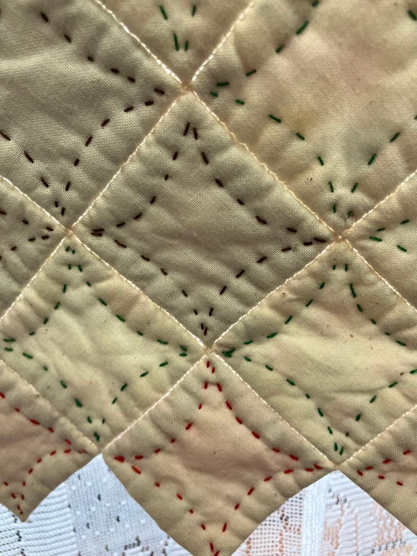 ハンドメイド　パッチワーク　タペストリー　クリスマス