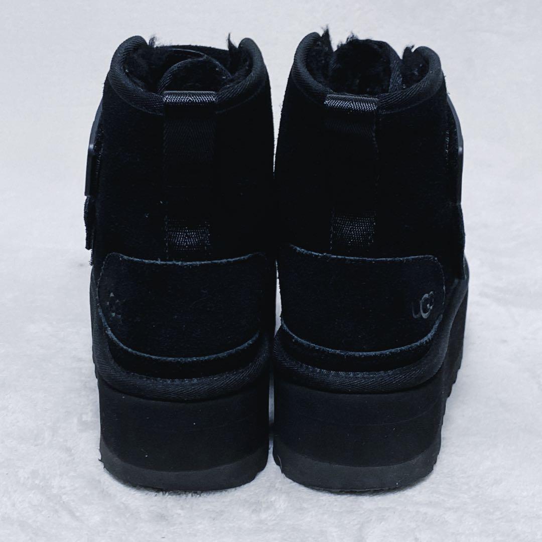 UGG　W NEUMEL PLATFORM　厚底ムートン　22cm　ブラック　黒
