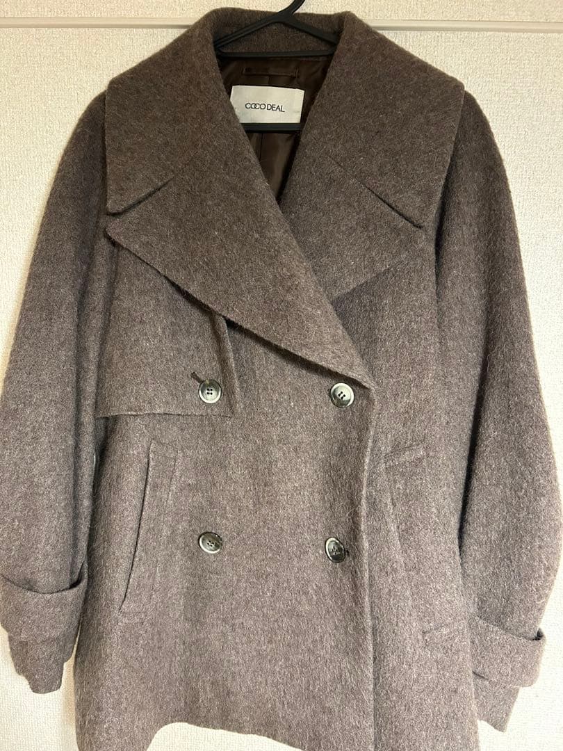 ココディール ショートトレンチコート ウール アルパカ