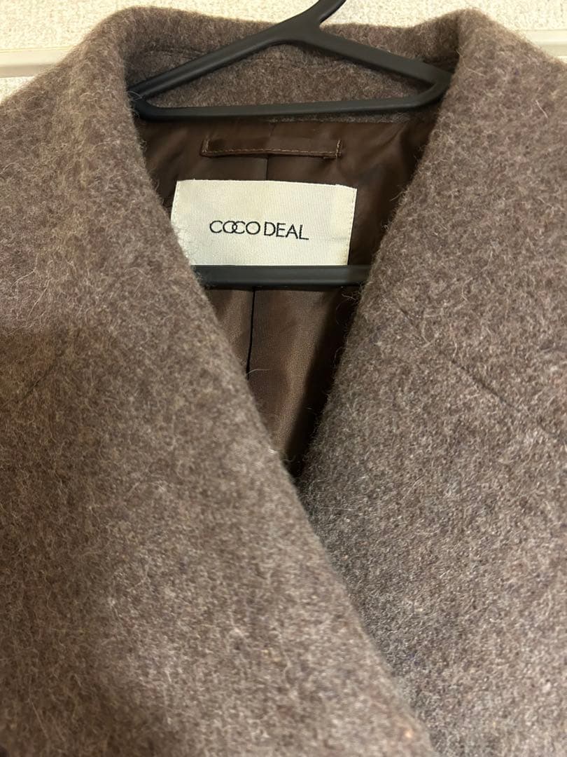 ココディール ショートトレンチコート ウール アルパカ