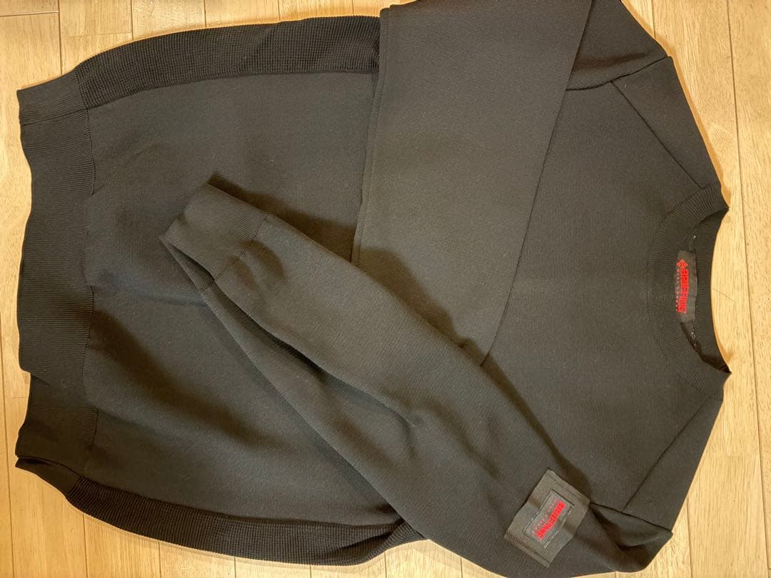 BRIEFING×WLG ミラノリブ切替ニット ナノ・ユニバース 黒L