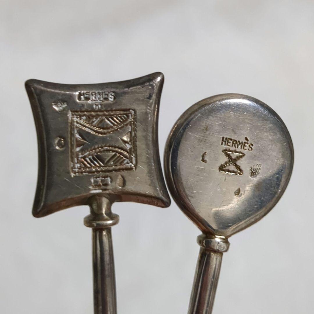 【HERMÈS】希少品 ヴィンテージ ティースプーン ロゴ刻印あり エルメス