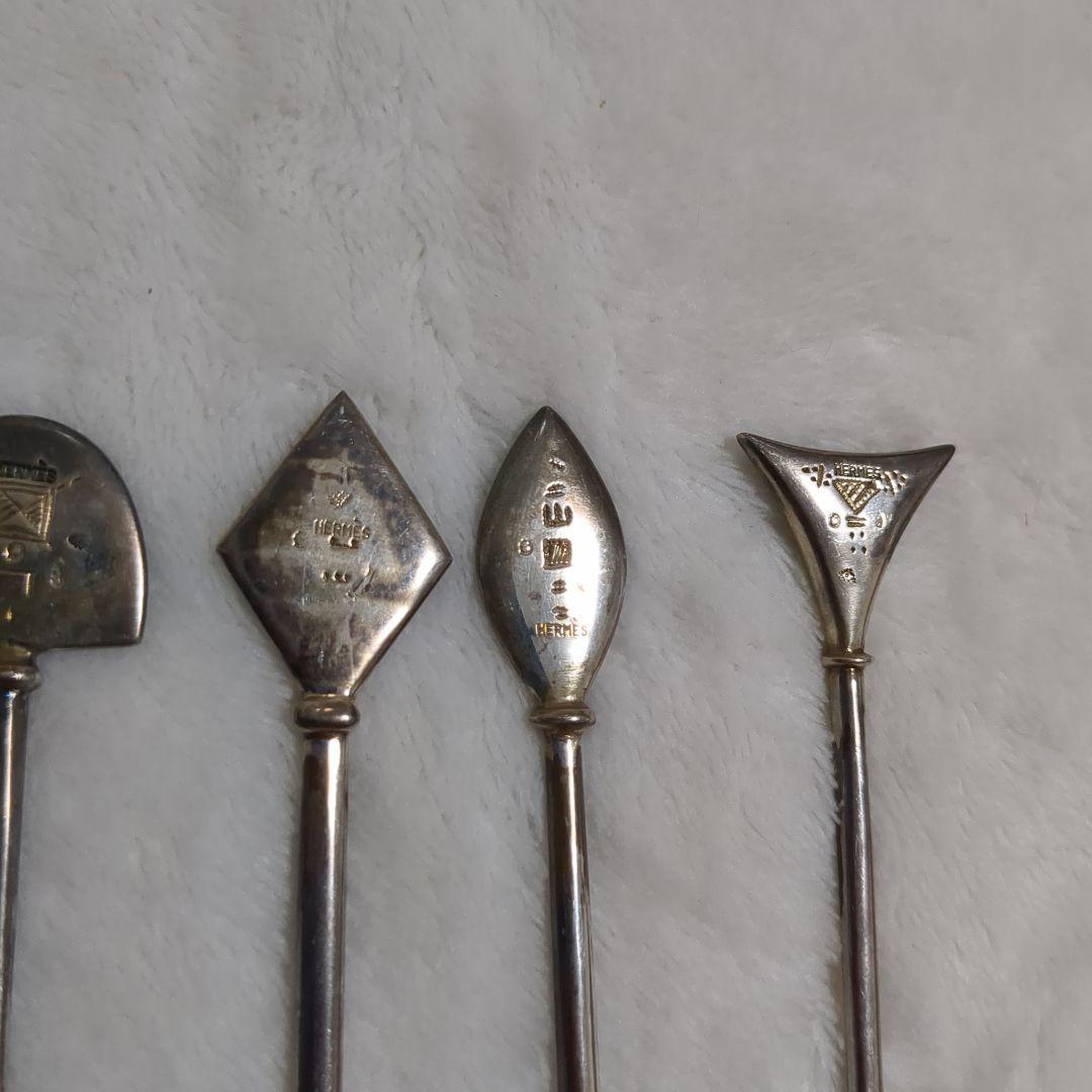 【HERMÈS】希少品 ヴィンテージ ティースプーン ロゴ刻印あり エルメス