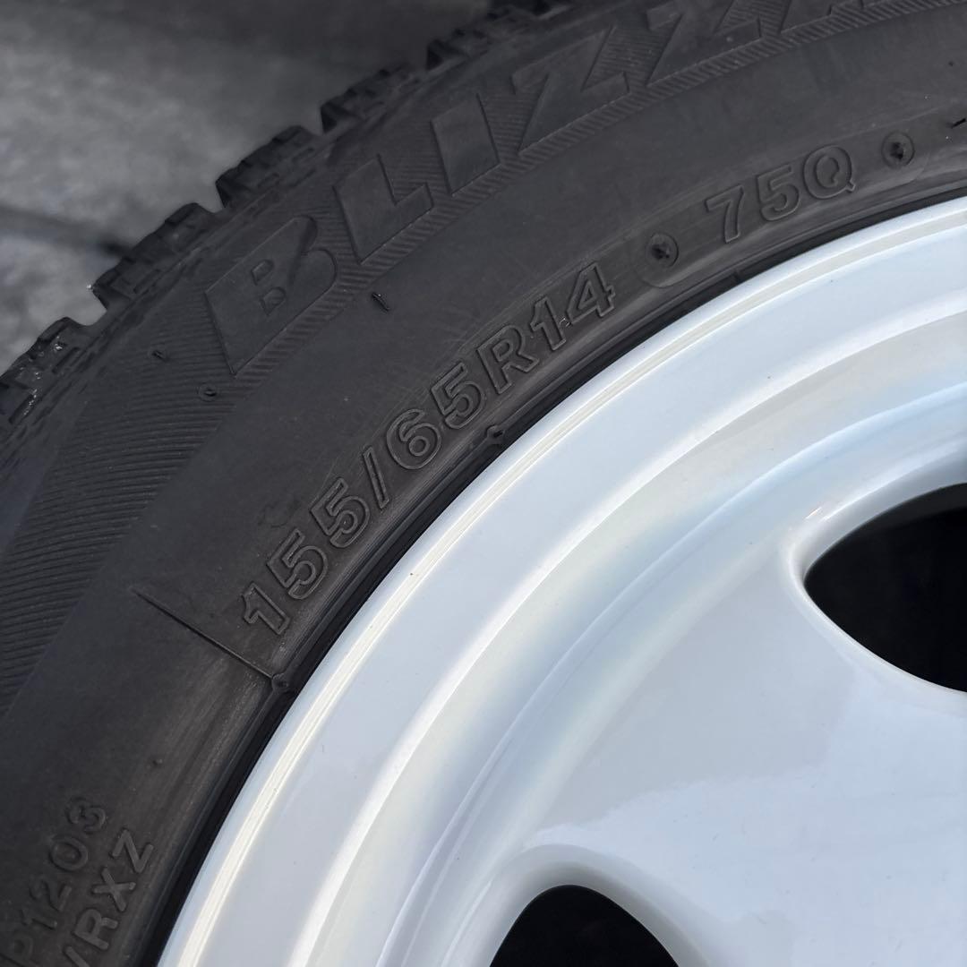 スタッドレスタイヤ ホイール ラパン 純正品 155/65R14 4本
