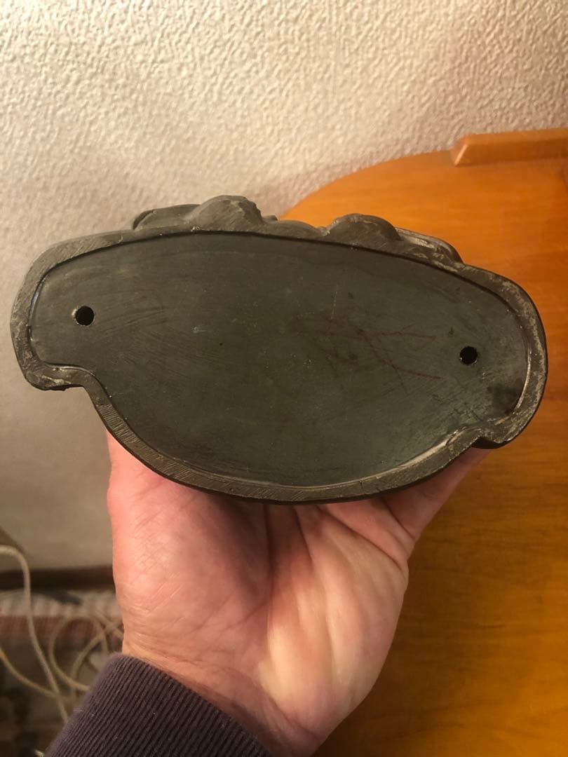 珍品　骨董　福助　時計　戦前　アンティーク　置物　レトロ　大正ロマン　おかめ