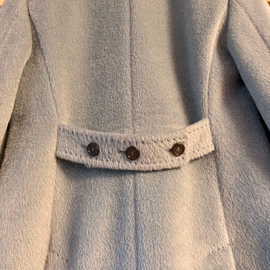 ★Max Mara ★ダブルブレストコートライトブルー（ウール・アルパカ混）