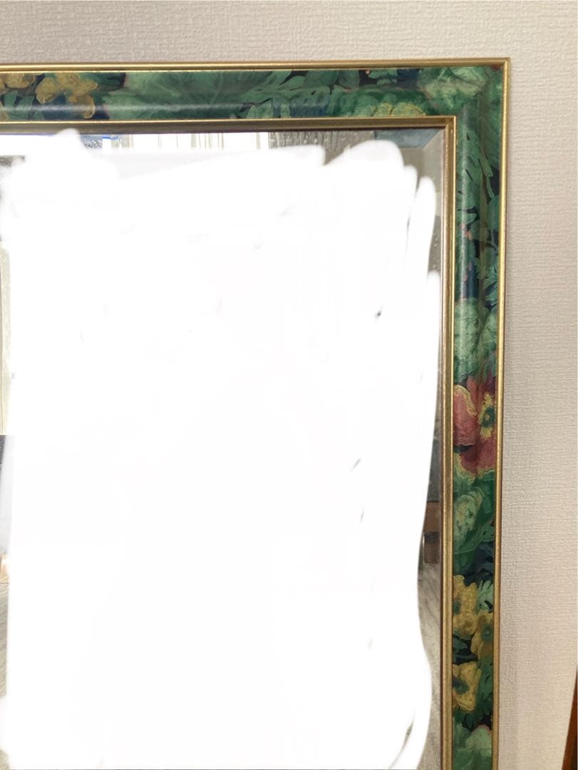 花柄デザイン 壁掛け鏡