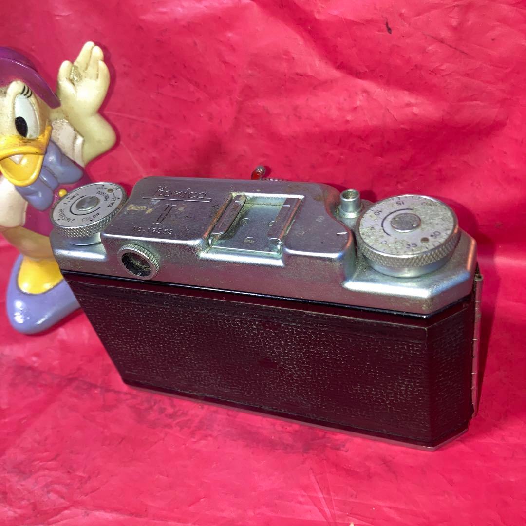 アンティークKonicaIIレンジファインダーカメラ訳有レンズ別購入機動完動傷有