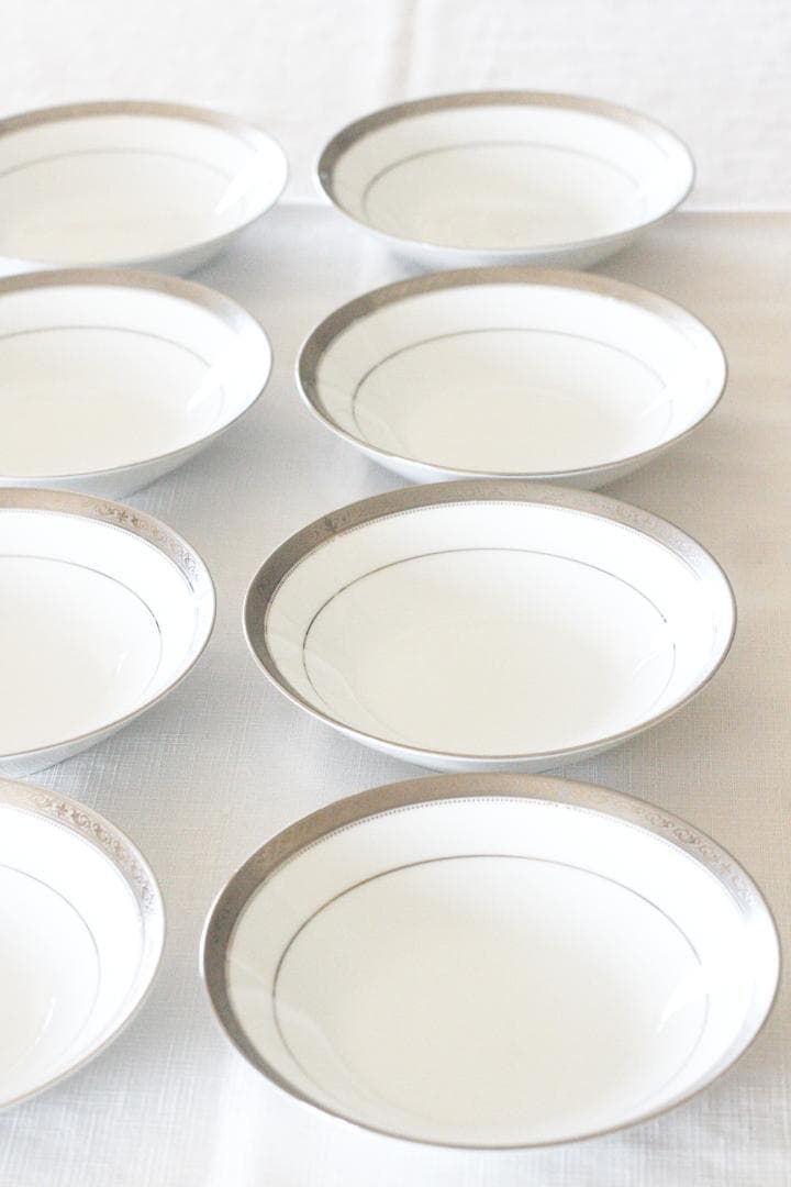 ８枚セット　ノリタケ　Noritake　スープ皿 ボウル　深皿　プラチナライン