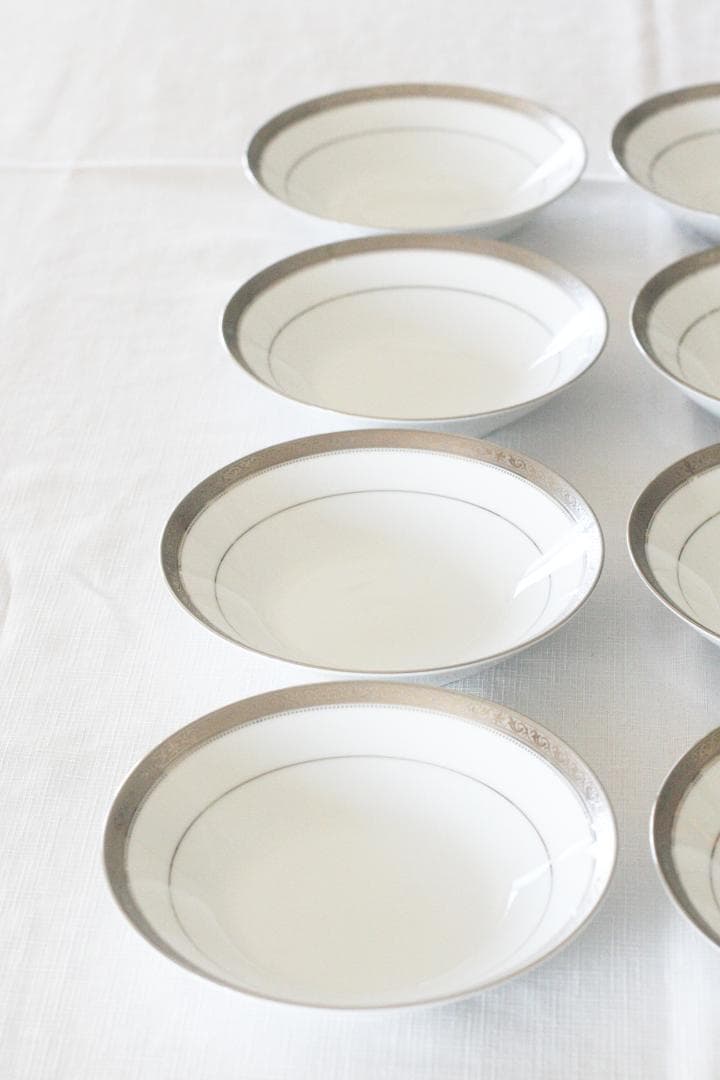 ８枚セット　ノリタケ　Noritake　スープ皿 ボウル　深皿　プラチナライン