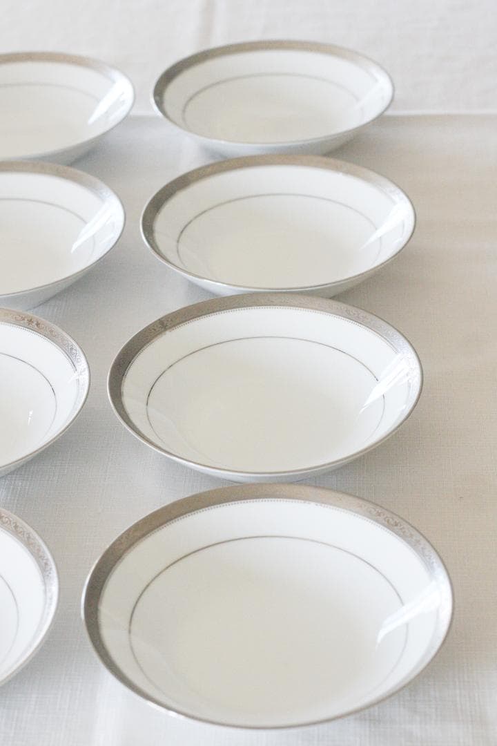 ８枚セット　ノリタケ　Noritake　スープ皿 ボウル　深皿　プラチナライン