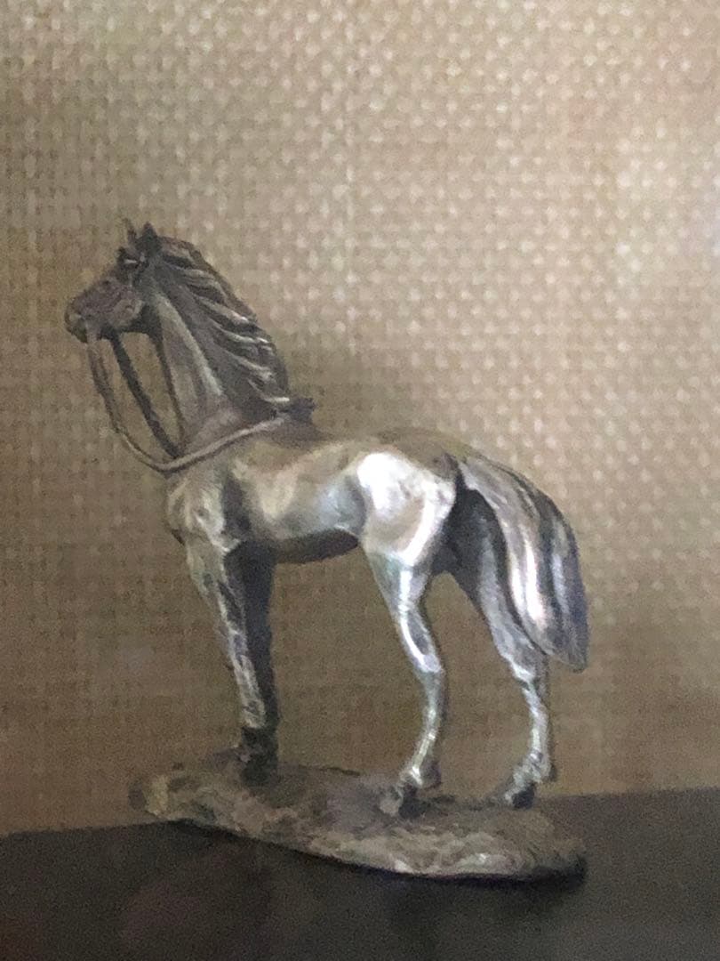 純銀製馬　薫風　年代物　昭和アンティーク　レトロ　コレクション　送料込み