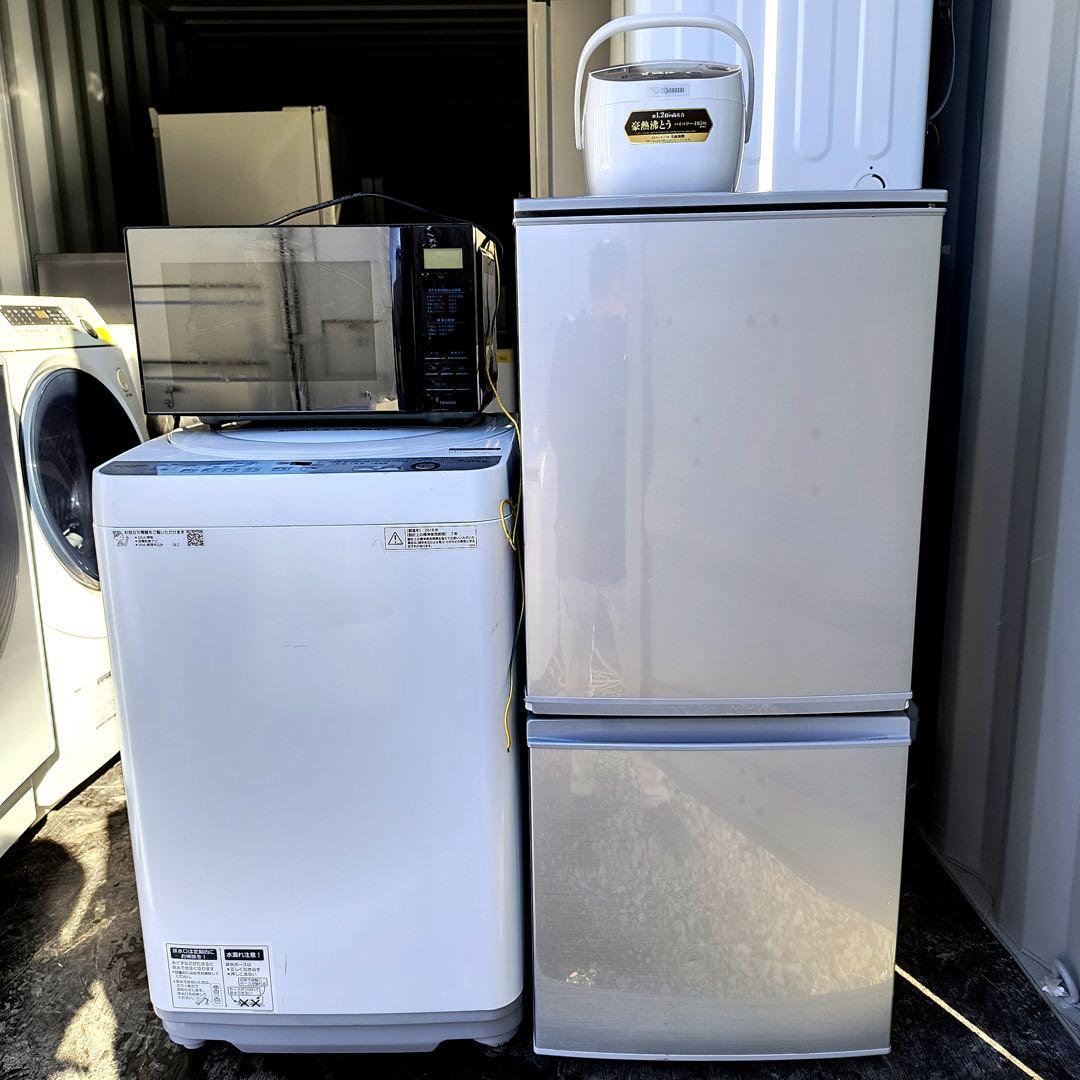 24運搬取付無料！家電4点セット！新生活スタート応援！SHARP冷洗他完動品美品