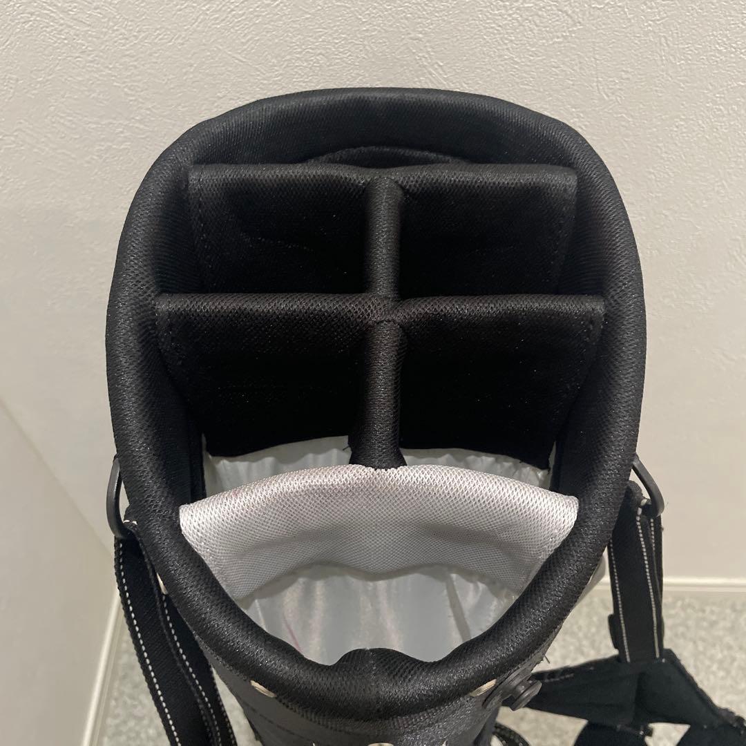 テーラーメイド キャディバッグ スタンド式 軽量 6分割 ゴルフ ブラック