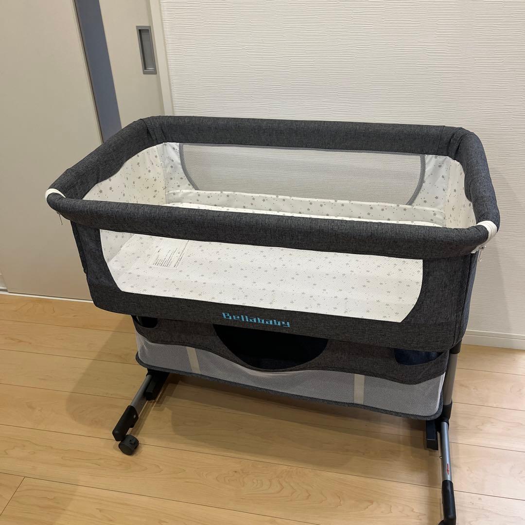 Bellababy 折りたたみベビーベッド グレー