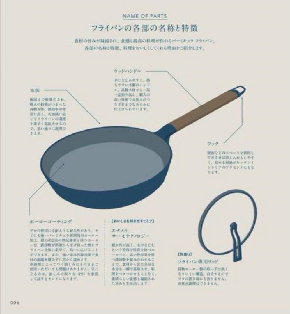 バーミキュラ　フライパン 26cm ガラス蓋付き