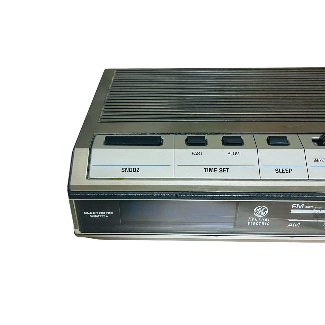 【レトロ】アメリカ General Electric AM/FMラジオ クロック