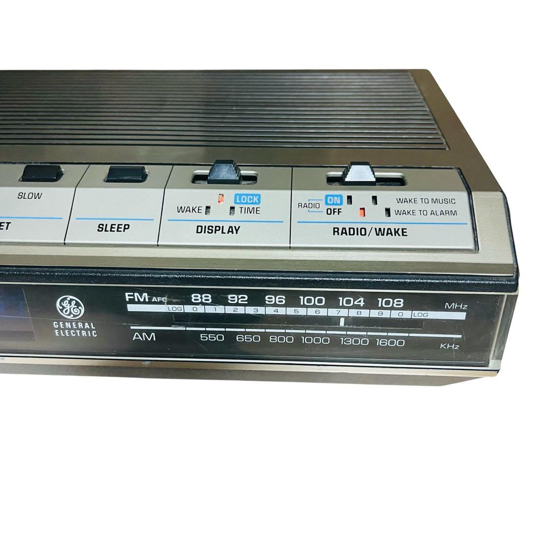 【レトロ】アメリカ General Electric AM/FMラジオ クロック